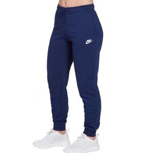 NIKE Dark‎ Blue Essential Fleece Active Lounge Jogger Sweatpant Bottoms Size S